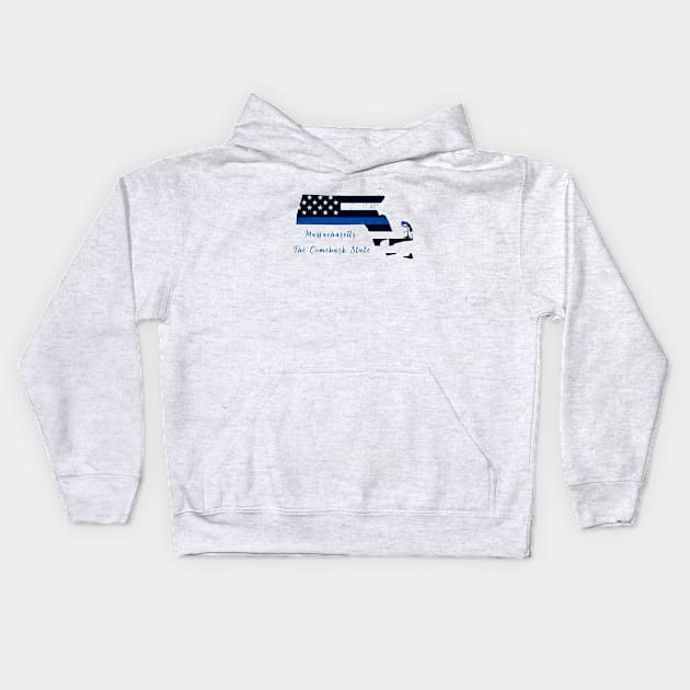 Massachusetts-The Comeback State Kids Hoodie by She Sells T-Shirts By The Seashore 